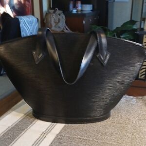 Authentic Louis Vuttion Saint Jacques Black Epi Tote Bag